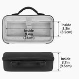 Geekria Shield Speaker Case Compatible with Turtlebox Ranger, Replacement Hard Shell Portable Speaker Protective Carrying Bag with Elastic Hook and Loop Strap & Handle (Dark Grey)