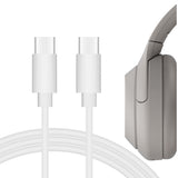 Geekria Type-C Headphones Charger Cable Compatible with Sony WH-1000XM6/1000XM5 XB920N ULT WEAR WF-1000XM5 LinkBuds INZONE Buds, USB-C Replacement Power Cord (4 ft/120 cm)