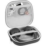 Geekria Shield Headphones Case Compatible with Sony WH-1000XM5, WH-1000XM4, WH-CH710N Case, Replacement Hard Shell Travel Carrying Bag with Cable Storage (Dark Grey)