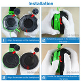 Geekria QuickFit Ear Pads for Razer Kraken Pro V2, 7.1 V2, 7.1 Chroma V2, Kraken Pro V2 Pewdiepie/Stormtrooper Edition Headphones Ear Cushions, Ear Cups Cover Repair Parts (Black / Green)