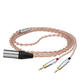 Geekria Apollo Upgrade Cable for Sennheiser HD700 / AudioQuest Nighthawk, 6N OCC Silver-Plated, Dual 2.5mm to 4-Pin XLR Balanced, Audiophile Replacement Cord (1.5m)