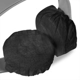 Geekria 100 Pairs Disposable Headphones Ear Cover for On-Ear Headset Earcup, Stretchable Sanitary Ear Pads Cover, Hygienic Ear Cushion Protector (S / Black)