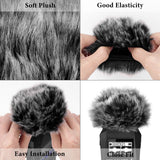 Geekria for Creators Furry Windscreen Compatible with ZOOM H1 Essential Recorder, Mic DeadCat Muff, Windbuster, Fluff Cover, Portable Digital Recorder (Grey / 2 Pack)