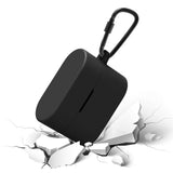 Geekria Silicone Case Cover Compatible with Sony WF-1000XM6 (Model YY2985) True Wireless Earbuds, Protective Earphones Skin Cover with Keychain Hook, Charging Port Accessible (Black)