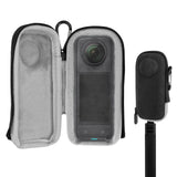 Geekria Portable Carrying Case for Insta360 X5, Hard Shell Travel Storage Case Compatible with Insta360 X5, X4, Water-resistance Mini Protective Hard, Camera Accessories (Dark Grey)