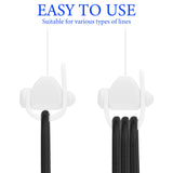 Geekria VR Cable Management Compatible with Meta Quest 3S, 2, Pro, PSVR 2, HTC Vive, Vive Pro, HP Reverb G2 VR Accessories, Drill Free VR Pulley System (White, 6 Packs)