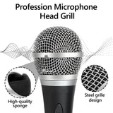 Geekria for Creators Microphone Replacement Grille for Shure PG48, PGX2, BLX288, PG24 Mic Head Cover, Microphone Ball Head Mesh Grill, Capsule Parts (Silver / 2 Pack)