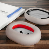 Geekria QuickFit Replacement Ear Pads for Plantronics BackBeat PRO2/ PRO2 Special Edition, Voyager 8200UC Headphones Ear Cushions, Repair Parts (White/Red)