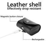 Geekria Leather Earbuds Case Pouch for AirPods 4, AirPods Pro 2, AirPods 3, Belt Clip Magnetic Closure Carrying Holder for Wireless Earbuds Charging Case (Black)