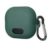 Geekria Silicone Case Cover Compatible with Soundcore by Anker Liberty 4 NC True Wireless Earbuds, Protective Earphones Skin Cover with Keychain Hook, Charging Port Accessible (Green)