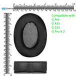 Geekria PRO Extra Thick Cooling Gel Replacement Ear Pads for Logitech GPro/GProX/G433/G233/GProX2 Headphones Ear Cushions, Repair Parts (Black)