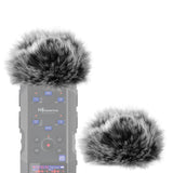 Geekria for Creators Furry Windscreen Compatible with ZOOM H6 essential Recorder, Mic DeadCat Muff, Windbuster, Fluff Cover, Portable Digital Recorder (Grey / 2 Pack)
