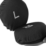 Geekria 2 Pairs Mesh Fabric Headphones Ear Covers - Product Safety Certified - Washable & Stretchable Earcup Protectors for Over-Ear Headsets, Sweat Pads for Gym, Gaming (M / Black)