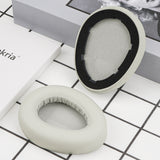 Geekria QuickFit Replacement Ear Pads Compatible with JLab JBuds Lux ANC Wireless Headphones, Ear Cushions, Repair Parts (Cloud White)