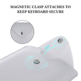 Geekria Slim Keyboard Sleeve Case, Vegan Leather Travel Portable Bag, Compatible with Apple Magic Keyboard with Numeric Keypad, Logitech MX Keys S / MX Keys / MK955 (Light Gray)