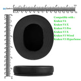 Geekria Sport Cooling-Gel Comfortable Replacement Ear Pads for Razer Kraken V4/ V4X/ V3Pro/ V3X/ V3Wired/ V3 HyperSense Headphones Ear Cushions, Repair Parts (Black)
