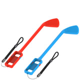 Geekria Switch Golf Club Compatible with Nintendo Switch Joy-Con, Games Handgrip with Adjustable Hand Strap Accessories for Mario Golf: Super Rush Game (2 Packs)