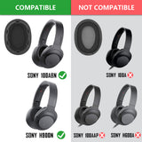 Geekria QuickFit Replacement Ear Pads for Sony MDR 100ABN WH H900N Headphones Ear Cushions, Headset Earpads, Ear Cups Cover Repair Parts (Red)