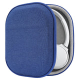 Geekria Shield Headphones Case Compatible with Sony WH-CH510, WH-CH520, MDR-ZX300, MDR-ZX310, MDR-XB200, Replacement Hard Shell Travel Carrying Bag with Cable Storage (Blue)