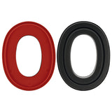 Geekria Gel Ear Pads for 3M WorkTunes (90541, 90542, 90543, 90544)/ Peltor Sport (Tactical TAC100/ 300/ 500)/ ZOHAN (EM033/ 037/ 042)/ PROHEAR(032/033/037) Headphones (Black + Red)