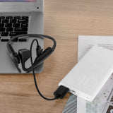 Geekria Micro-USB Headphones Short Charger Cable Compatible with AfterShokz Shokz AS650, AS650SG, AS650CR, USB to Micro-USB Replacement Power Charging Cord (1 ft / 30 cm)