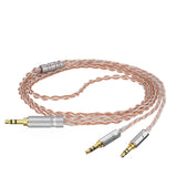Geekria Apollo Copper Silver Braid Upgrade Audio Cable Compatible with HIFIMAN SUNDARA, Ananda Arya, HE4XX, Edition XS 3.5mm (1/8'') Male Replacement Headphones Cord (4.9ft/1.5m)