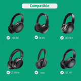 Geekria Audio Cable with Mic Compatible with Bose QC Ultra/SE/45/35 II, SoundTrue Around-Ear II, NC 700, 2.5mm Replacement Stereo Cord with Inline Microphone (4 ft/1.2 m)