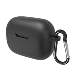 Geekria Silicone Case Cover Compatible with JBL Tune 230NC True Wireless Earbuds, Protective Earphones Skin Cover with Keychain Hook, Charging Port Accessible (Black)