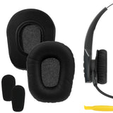 Geekria QuickFit Replacement Ear Pads for BlueParrott B350 (B350-XT) (204260) Noise Cancelling Headphones Ear Cushions, Repair Parts (Black)