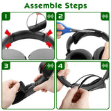 Geekria QuickFit Replacement Ear Pads for SONY MDR-XB950BT MDR-XB950B1 Headphone Ear Pad and Headband Pad / Ear Cushion + Headband Cushion / Repair Parts Suit (Black)