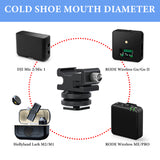 Geekria for Creators Microphone Cold Shoe Mount Adapter for Camera, Mic Stand Bracket, Compatible with RODE Wireless Go II, ME, PRO Microphone Holder (Black / 2 Pack)