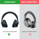 Geekria Sport Cooling-Gel Replacement Ear Pads for Plantronics BackBeat PRO Headphones Ear Cushions, Headset Earpads, Ear Cups Cover Repair Parts (Black)