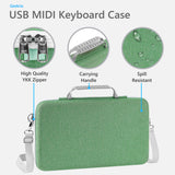Geekria USB MIDI Keyboard Controller Hand Case, Compatible with Arturia MiniLab 3 / MiniLab MkII 25 Slim-Key, Hard Shell Travel Carrying Bag (Mint Green)