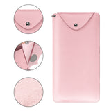 Geekria Keyboard Carrying Case Replacement for Logitech MX Keys Mini Keyboard Case, Vegan Leather Protective Travel Bag Keyboard Cover (Pink)