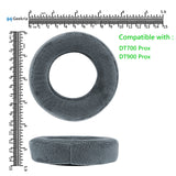 Geekria Comfort Extra Thick Velour Replacement Ear Pads for Beyerdynamic DT 700 PRO X, DT 900 PRO X Headphones Ear Cushions, Headset Earpads, Ear Cups Cover Repair Parts (Grey)