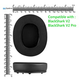 Geekria Sport Cooling-Gel Replacement Ear Pads Compatible with Razer BlackShark V2/ V2 Pro (Does Not Fit BlackShark V2 Pro 2023 Edition) Headphones, Ear Cushions (Black)