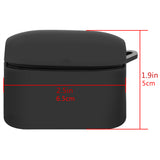 Geekria Silicone Case Cover Compatible with Jabra Elite Active 65t True Wireless Earbuds, Protective Carrying Case with Keychain Hook, Charging Port Accessible (Black)