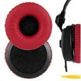 Geekria QuickFit Replacement Ear Pads Compatible with Sennheiser HD 25/ 25SP/ 25Lite/ 25Plus/ 25Limited 75th Anniversary Edition Headphones, Ear Cushions with Video Guide (Red)