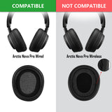 Geekria Sport Cooling-Gel Replacement Ear Pads for SteelSeries Arctis Nova Pro Wired/ Nova1/ Nova3/ Nova7, Turtle Beach Airlite Fit Wired Gaming Headphones, Ear Cushions (Black)