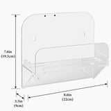Geekria Acrylic Wall Mount Cooling Dock for Nintendo Switch 2/ OLED with Quiet Fan, Drill & Adhesive Mounting Options, Vertical Space-Saving Stand (Clear)