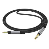 Geekria Audio Cable Compatible with Sennheiser HD 620S/599SE/599/598/560S/550/505/400PRO Headphones, 3.5mm to 2.5mm Braided Nylon Replacement Cord (Black 4ft / 1.2 m)