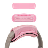 Geekria Short Replacement Medium Hook and Loop Headband Cover + Protein Leather Pad Set, Compatible with Skullcandy, Bose, JBL, Sony Headphones Accessory, Easy DIY Installation (Pink)