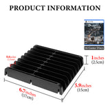 Geekria Game Disc Storage Stand Compatible with Sony PlayStation 5 Slim, Pro, Nintendo Switch, Xbox Series, CD, DVDs, Large Capacity Holder for 16 CDs, Universal Desk Game Accessories