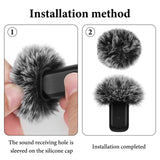 Geekria for Creators Furry Windscreen for Lark A1, Compatible with Hollyland Lark A1 Wireless Mic, Mic DeadCat Wind Cover Muff, Fluff Cover Windshield, Wind Noise Reduction (Grey / 2 Pack)