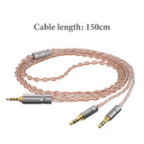 Geekria 2.5mm Balanced Cable Compatible with HIFIMAN Edition XS, SUNDARA, HE4XX, 400i, HE1000V2, Denon AH-D600, AH-D7200, 5N OCC Braided Silver Plated Audio Cord (2.5mm to Dual 3.5mm/4.9ft)