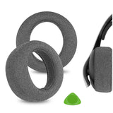 Geekria Comfort Linen Replacement Ear Pads for Sony PlayStation Pulse Elite Headphones Ear Cushions, Headset Earpads, Ear Cups Cover Repair Parts (Grey)