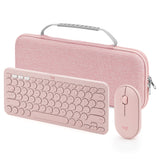 Geekria Hard Shell Travel Carrying Case, Compatible with Logitech K380/k380s Keyboard +M350/M350s Mouse, Pebble 2 Combo, Protective Travel Bag (Pink)