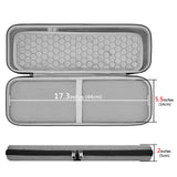 Geekria Keyboard Carrying Case, Compatible with Logitech MX Keys S / MX Keys Advanced, EVA Hard Shell Travel Bag (Light Gray)