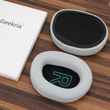 Geekria Comfort Mesh Fabric Replacement Ear Pads for Logitech G522 Lightspeed Wireless Headphones Ear Cushions, Repair Parts (Grey)