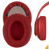Geekria QuickFit Replacement Ear Pads for Beats Studio 3 (A1914), Studio 3.0 Wireless Headphones Ear Cushions, Headset Earpads, Ear Cups Cover Repair Parts (Red)
